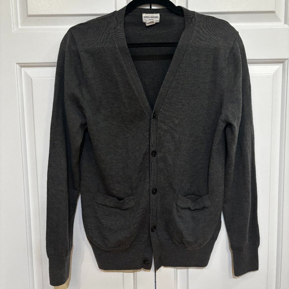 Spier and Mackay Merino Wool Cardigan - Dark Green - Medium